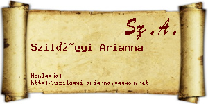 Szilágyi Arianna névjegykártya